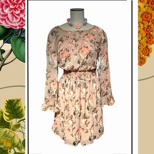 Peach floral sundress